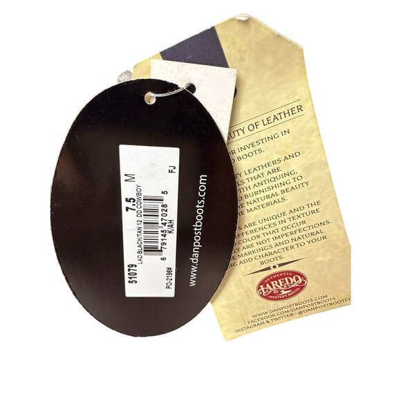 Laredo Women's Access Western Leather Boots Wide Calf 51079 Size 7.5 M - Picture 10 of 14